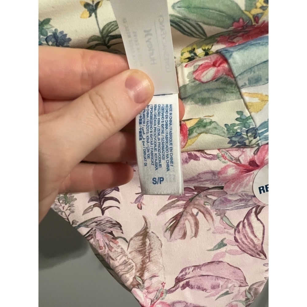 LoveShackFancy X Hurley Hawaiin Hibiscus Cheeky High Waist Bottom Size S&M NWT - Picture 15 of 15